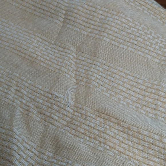 Womans gauzy stripe poncho jacket ligh orange and white - Picture 16 of 16